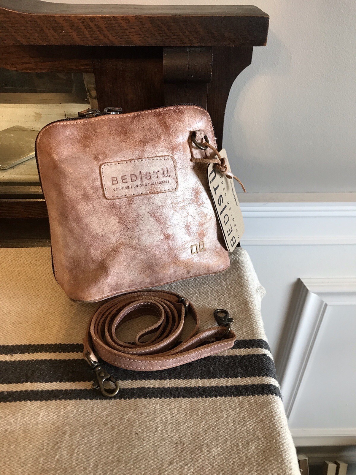 NWT Bed Stu Leather Ventura Crossbody Bag Nectar Lux Retail 135 eBay