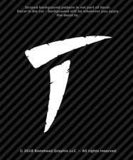 Predator T Symbol Distressed Grunge Logo XS-M Vinyl Decal - 25 Colors