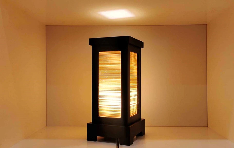 Japanese lamp bamboo for bedroom decor lamp shade wooden lamp Japanese style - Image 2 of 4