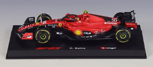 BBURAGO 1:43 Signature FERRARI F1 SF23 #55 Carlos Sainz Model CAR NEW IN BOX - Picture 3 of 4