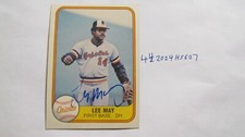 1981 Fleer Lee May Signed Baseball Card