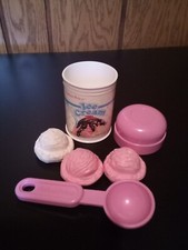 Fisher. Price Fun with Food Ice Cream 3 Scoops, Scooper,  Container 1987 