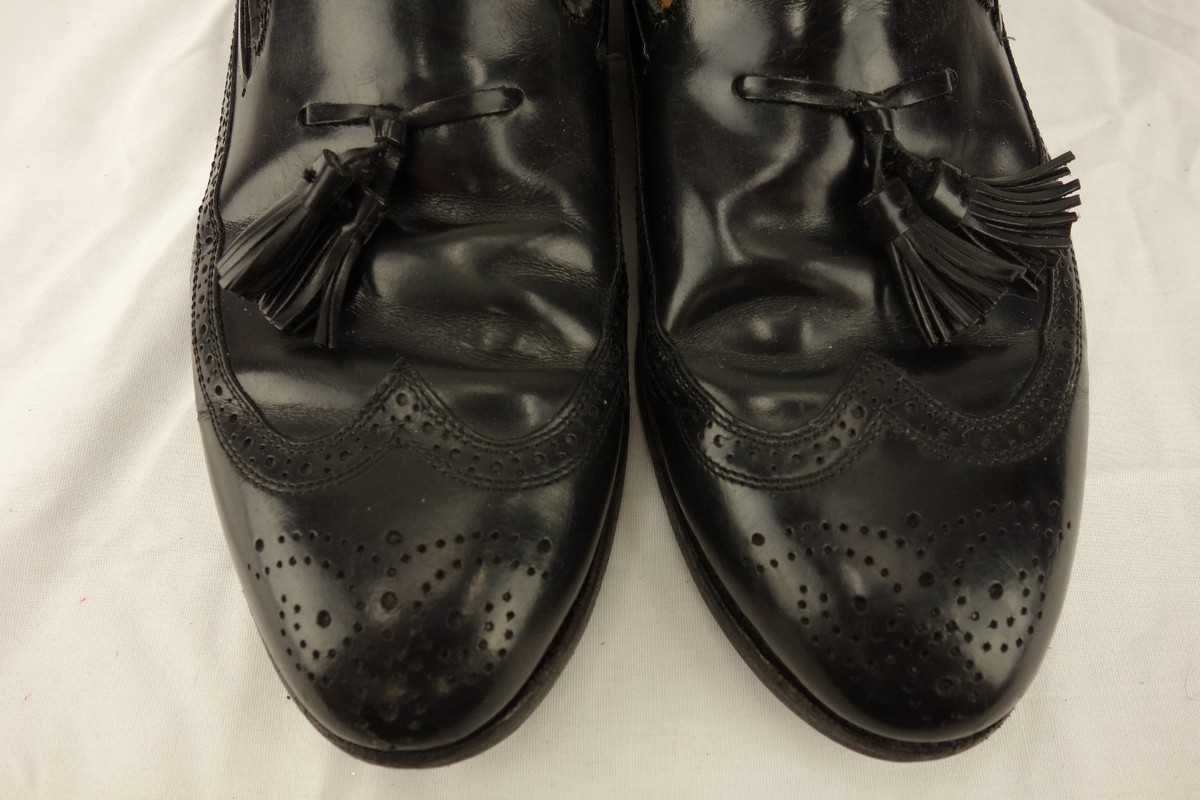 Bostonian Classics Wingtip Tasseled Loafers Mens Sz 11 D Black Brogue Preppy USA Bostonian Black Wingtip Dress Shoes for Men for sale | eBay main image 3