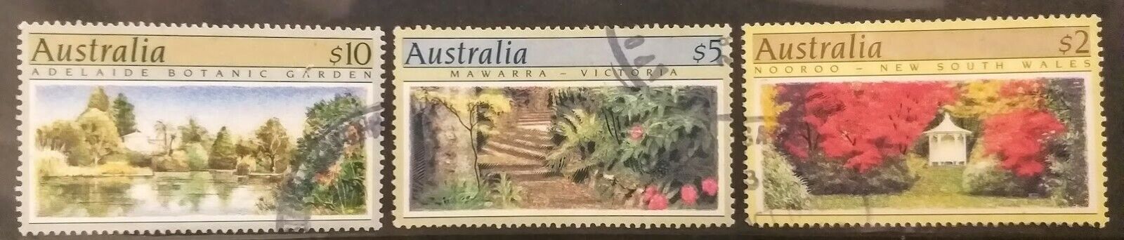 Australia 1989 - 90 Low price Botanic Gardens Dollar Max 54% OFF Go Set 3 Stamps x