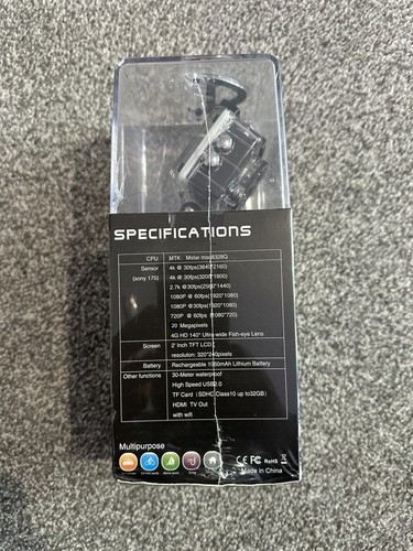 Tecwizz TW20 4K 20MP Dual Screen Ultra HD Wi-Fi Camera With Sony Sensor. - Picture 4 of 11