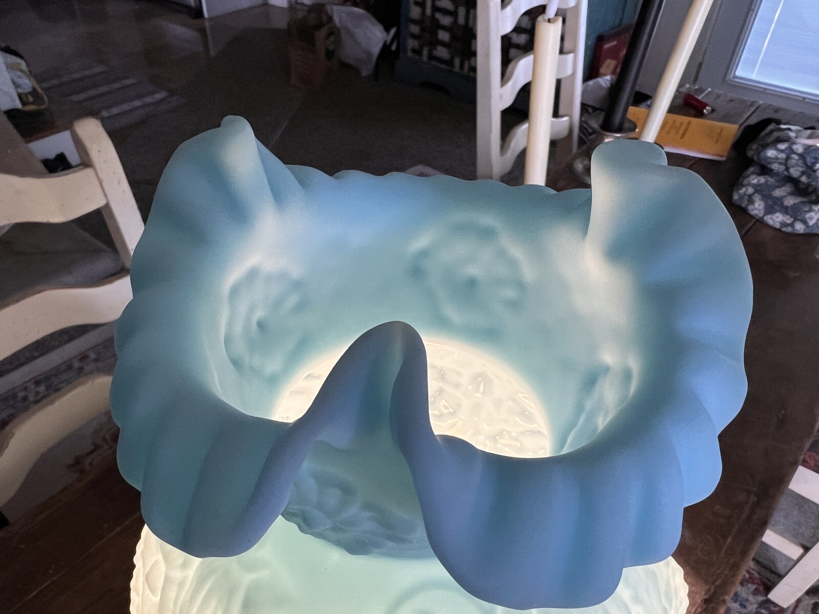 fenton glass lamp eBay