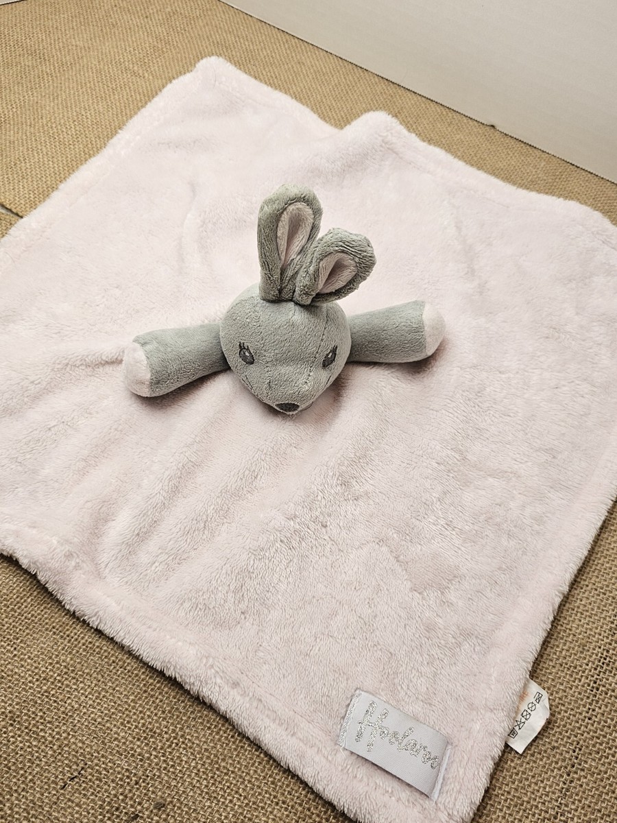 Hoolaroo Pink Lovey Bunny Rabbit Plush Fleece Security Blanket