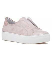 NWT J/SLIDES ALARA Soft Pink Metallic Suede Slip-On Sneaker
