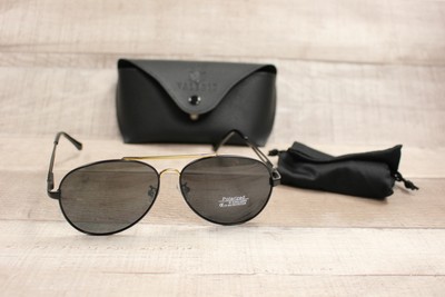 Valerio Aviator Sunglasses with Case - New