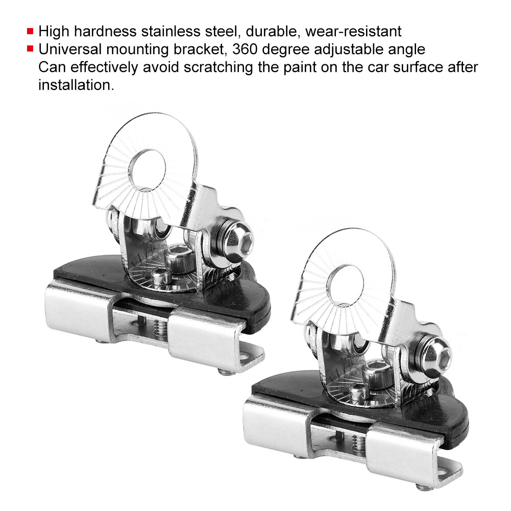 1 Pair Stainless Steel Car Hood Bracket Holder LED Light Bar Mounting