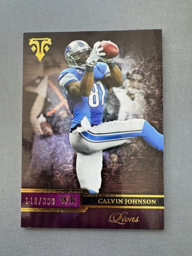Calvin Johnson 2014 Topps Triple Threads Purple Football Card #118/399 Lions