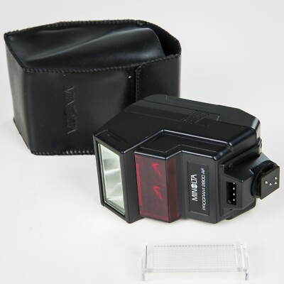 Minolta Program 2800 AF Aufsteckblitz Blitzgerät Blitz mit Tasche 