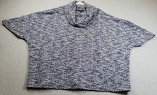 NEW Lane Bryant Poncho Sweater Women  s 14 16 Short Sleeve Tweed Metallic Stretch