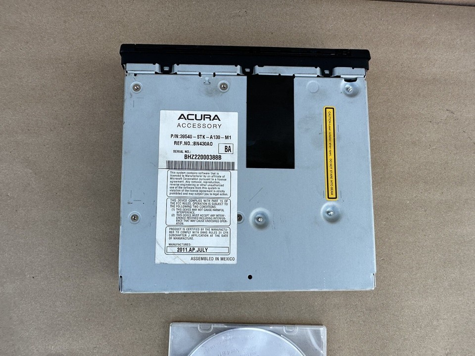 2010-2012 Acura RDX GPS Navigation Drive DVD Room Tested ! 39540-STK ...