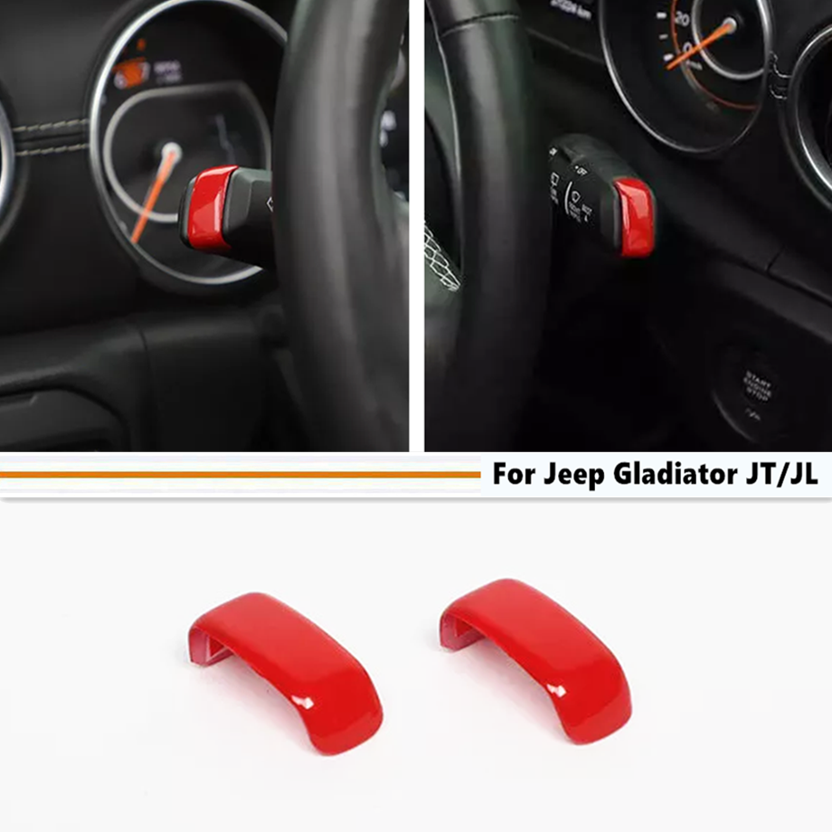 For Gladiator JT/JL 18+ Red Turn Signal Lamp Windshield Wiper Lever Switch Trim