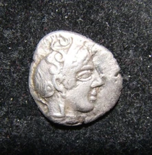 Ancient Greek Thessaly Pharsalos AR Hemidrachm coin, GF/AVF, BMC 1, S-2187