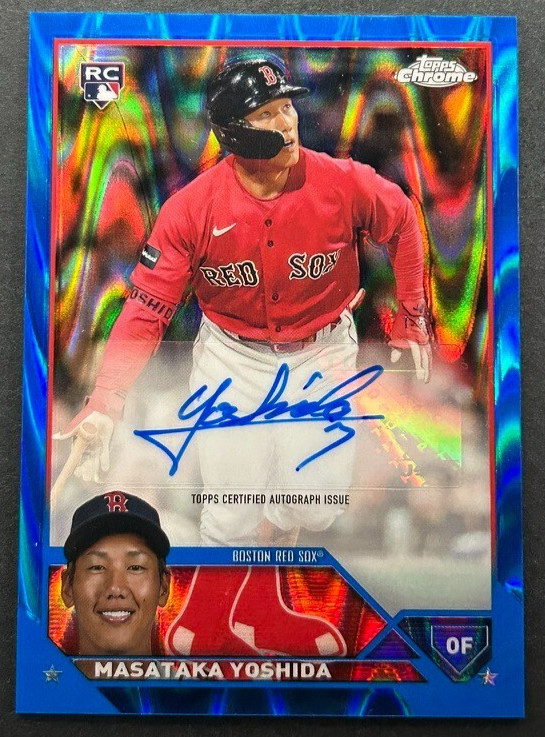 2023 Topps Chrome - Masataka Yoshida #AC-MY Red Sox - RC Blue RayWave AUTO /150