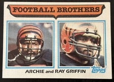 1982 Topps Archie Griffin/Ray Griffin Football Brothers #266 Cincinnati Bengals