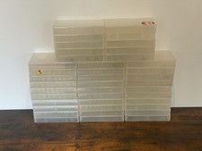 40 EMPTY VHS VIDEO TAPE STORAGE CASES Clear Up Cycle Retro Cheap Prop Crafting