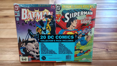20pc DC Comics Collector's Pack 1993 #60635 Superman Batman Flash - New Sealed