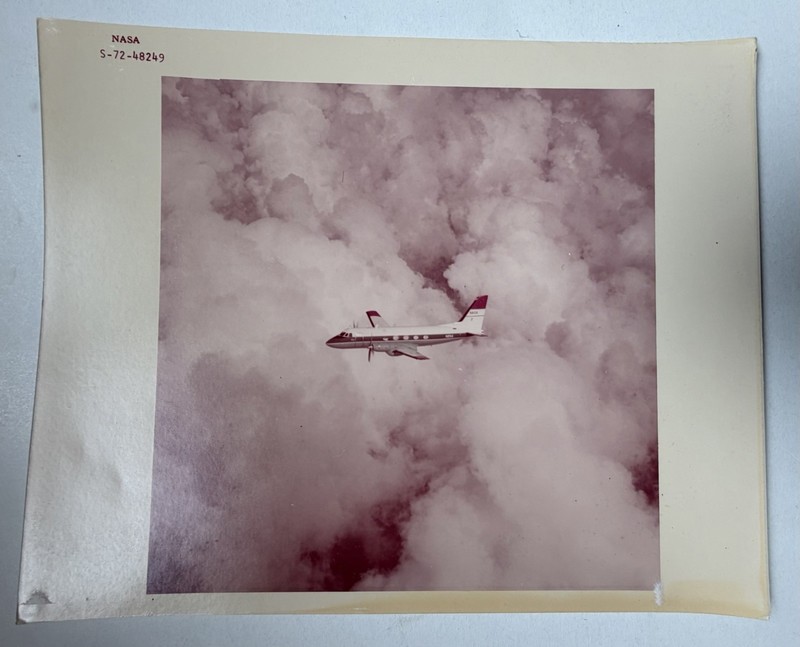 1972 NASA Press Photo 8x10 Kodak Paper Red Letters S-72-48249 Lockheed Jetstar