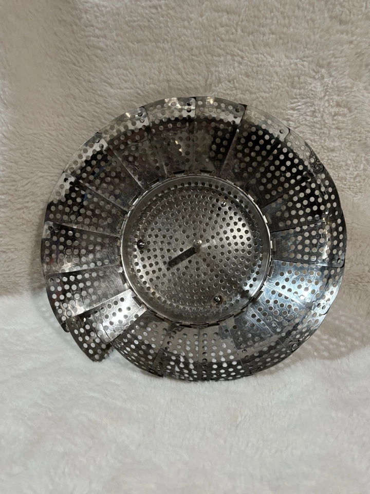 Cesta de vapor plegable Ekco vintage, acero inoxidable con patas Foto 2 de 4