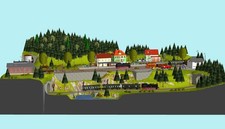Anlagen-/Gleisplanung "Felsnitz" 178 x 112 cm - Märklin C-Gleis - Gleisplan H0
