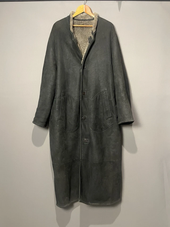 Abrigo de piel de oveja reversible hasta el suelo Donna Karan (grande para hombre) 100 % piel de oveja Foto 3 de 4