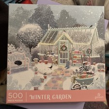 Galison Winter Garden 500 Piece Puzzle Snow Greenhouse Christmas NEW Sealed