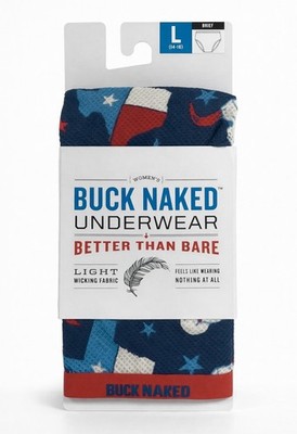 Duluth Trading Women's Buck Naked Underwear Brief/Texas Lone Star LARGE (14-16)