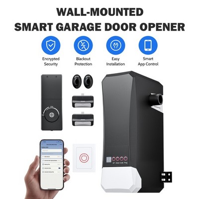 ZUMI Wall Mount Automatic App-Control Garage Gate Opener w Remotes Electric Lock