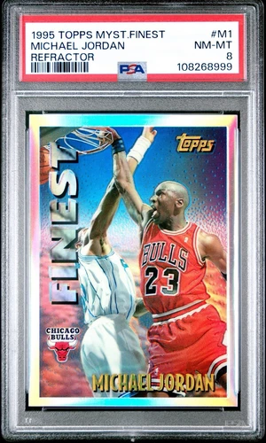 1995 Topps Mystery Finest Michael Jordan Refractor Chicago Bulls PSA 8 #m1 cc44