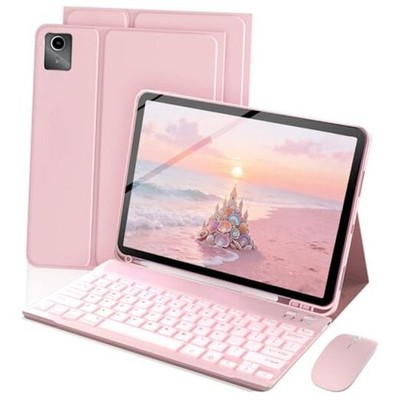 Keyboard Case for Lenovo Tab M11 / K11 LTE 11 Inch 2024, Mouse and 7 Pink