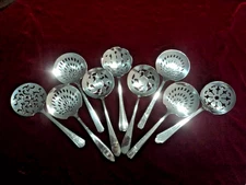 Silverplate Flatware Lot of 9 Table Grade Pierced Cake Pie Dessert Servers 11"