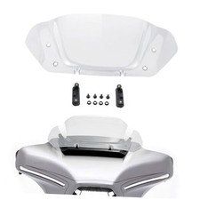 10" Wave Windshield Windscreen Wind Splitter Compatible for Harley Street Clear