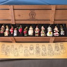 Thomas Pacconi Classics 2004 Collection Santa Ornament Set 12 w/ Wood Box — photo 1