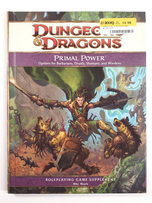 Dungeons & Dragons: Primal Power (Hardcover, 2009) 4th Edition Book Role Playing