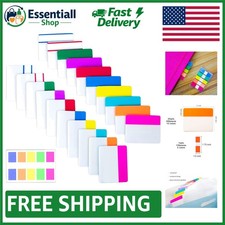 High-Quality 500-Piece Sticky Tabs - 2-Inch Writable Labels in 10 Vibrant Colors