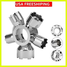 Upgraded Metal 10-in-1 Faucet Aerator Tool - Heavy-Duty Removal Key Kit, Fits...