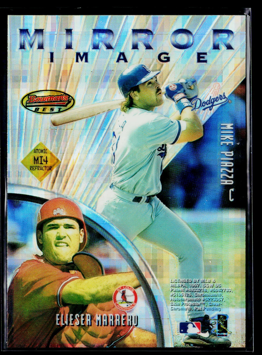 1997 Bowman's Best Ivan Rodriguez Piazza Marrero Mirror Image Atomic Refractor