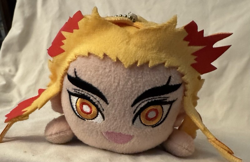 Rengoku Kyojuro Demon Slayer Keychain 8” Nesoberi Small Plush Kimetsu no yaiba