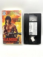 Rambo First Blood Part 2 II VHS Video Tape 1986 Slyvestor Stallone HBO Clamshell