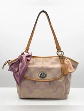 Coach Leah Blush Pink Shoulder Tote Turn lock Front Pocket F14659