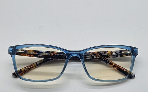 Blutech SO Eyeglasses Frames Whimsical Blue Laminate 53-16 135 Tortoise Unisex