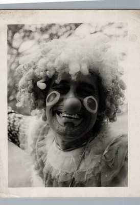 Clown Mask costume (1960s)   Vintage Press Photo 1099K