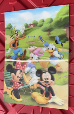 Disney Movie Club Exclusive 3D Lenticular Card Mickey Mouse Among Friends