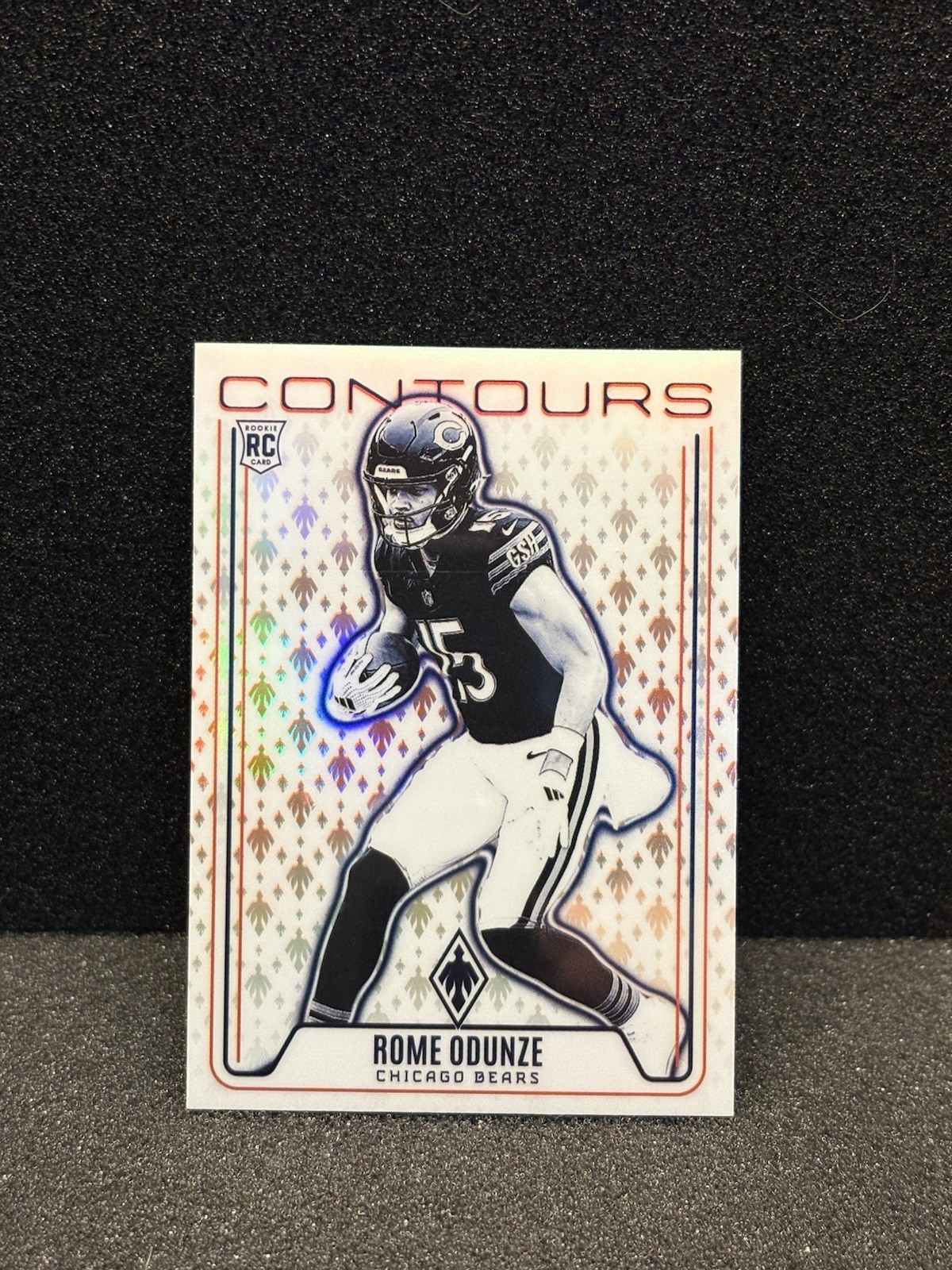 Rome Odunze RC 2024 Panini Phoenix Football Orange Prizm Contours #CON-ROE Bears