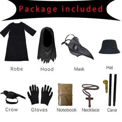 SENLI Plague Doctor Costume for Kids Funny Scary Halloween