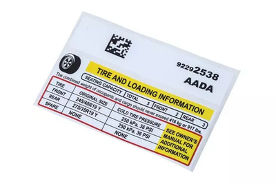 #ad Genuine GM Tire Pressure Label 92292538 $26.20