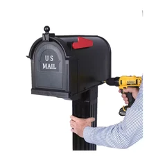 Craftsman Mailbox and Post Kit, Black
